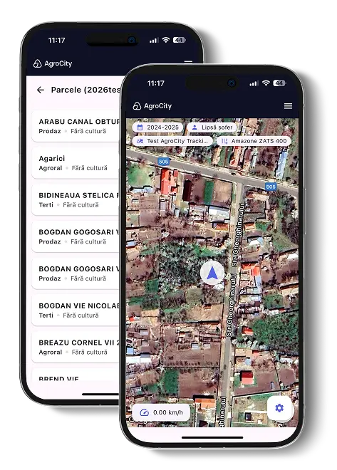 Ecran aplicație AgroCity GPS